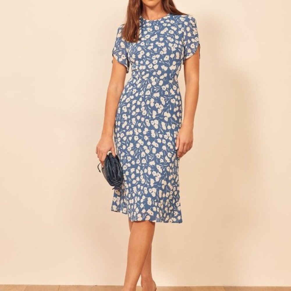 Reformation Andre Midi Dress in Tuli